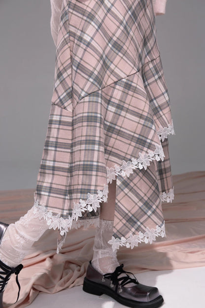 Gentle Cherry Pink Bias Skirt Dress