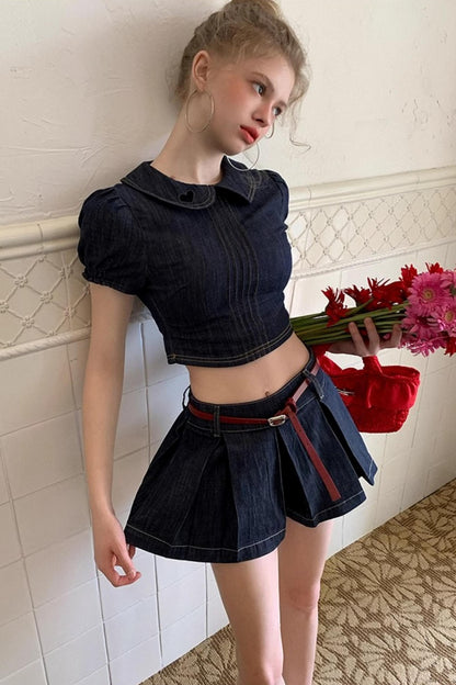 Adventure Doll Collar Denim Shirt