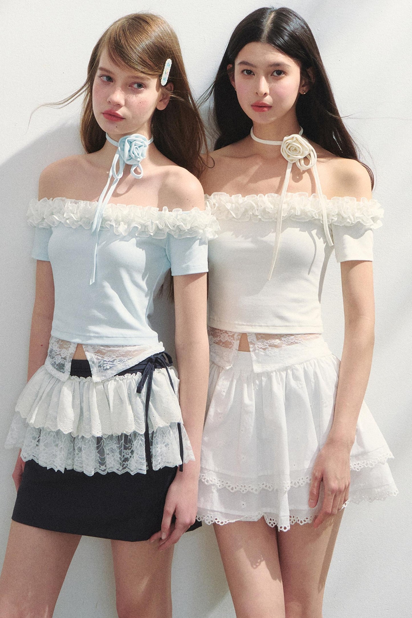 Lace Asymmetrical Top