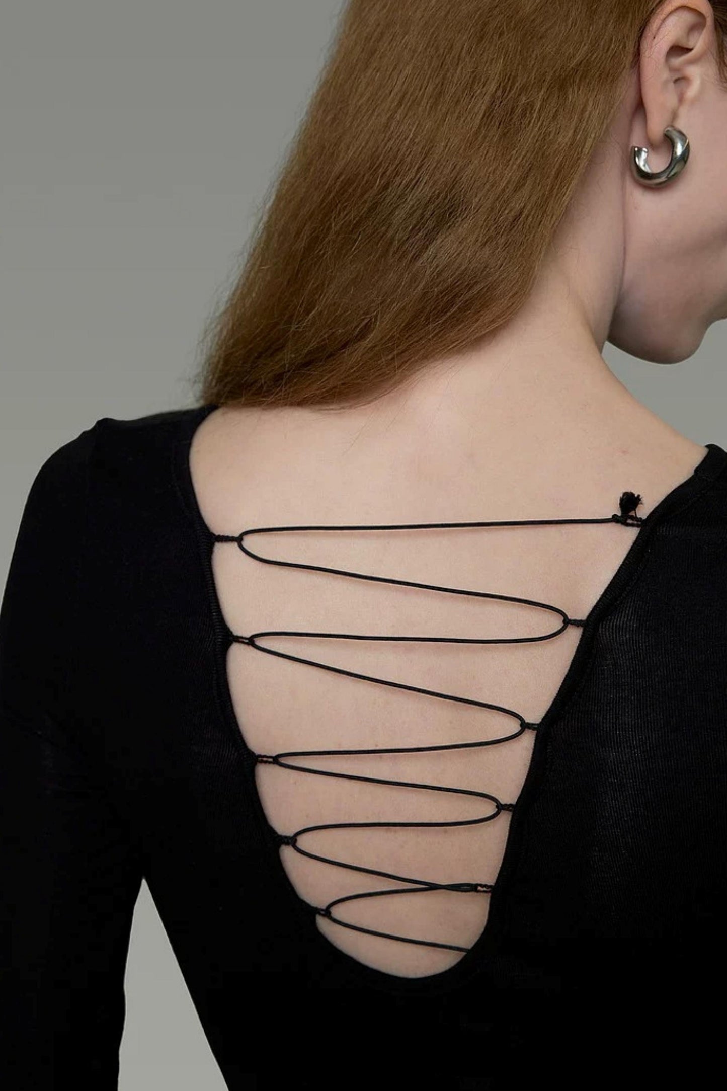 Französisches rückenfreies Designer-Oberteil