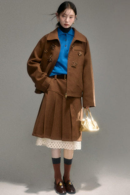 Oak Hazelnut Wool Jacket Set-Up