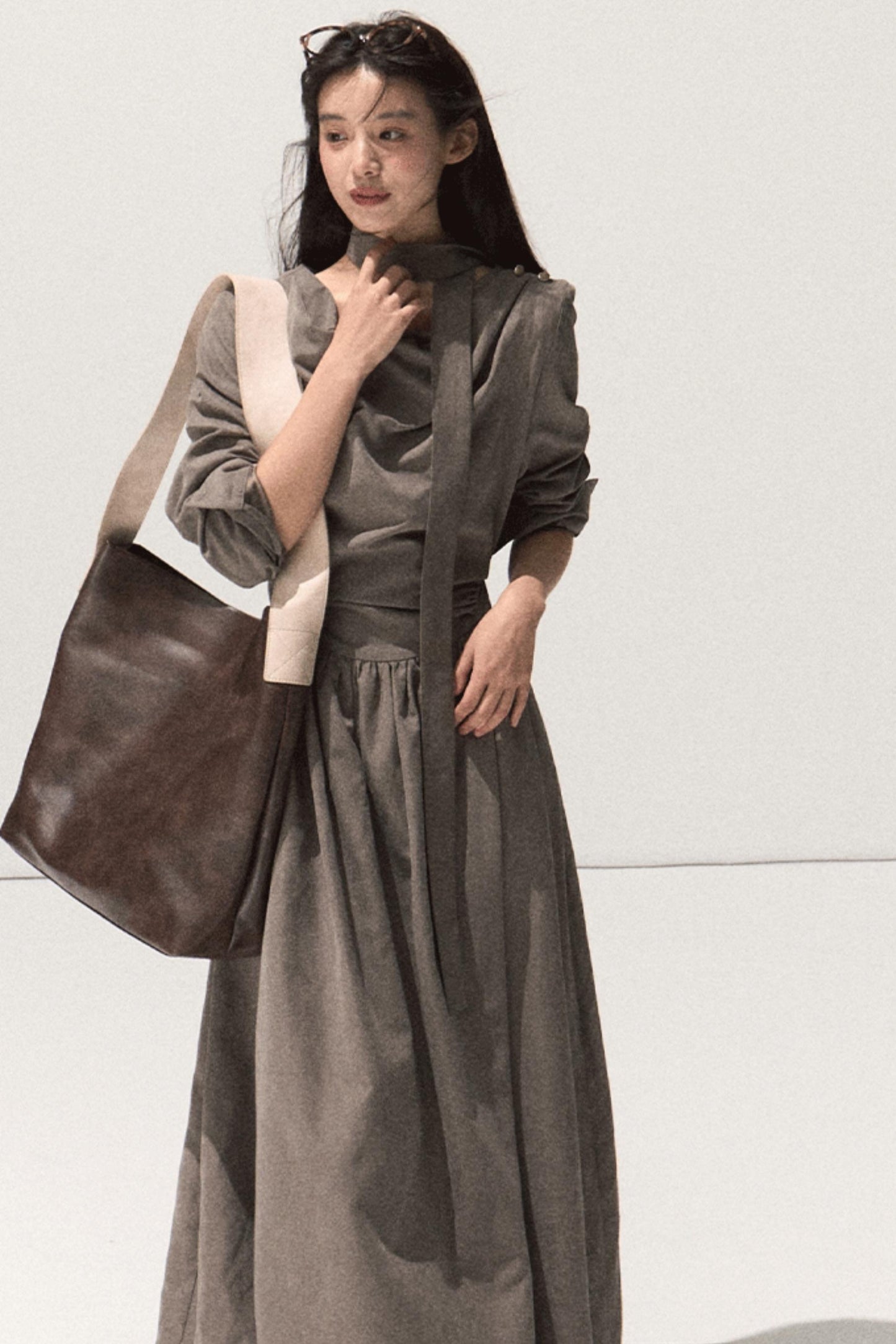 Moonlit Microvelvet Waist Dress