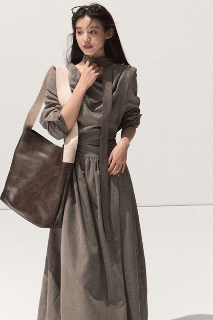 Moonlit Microvelvet Waist Dress