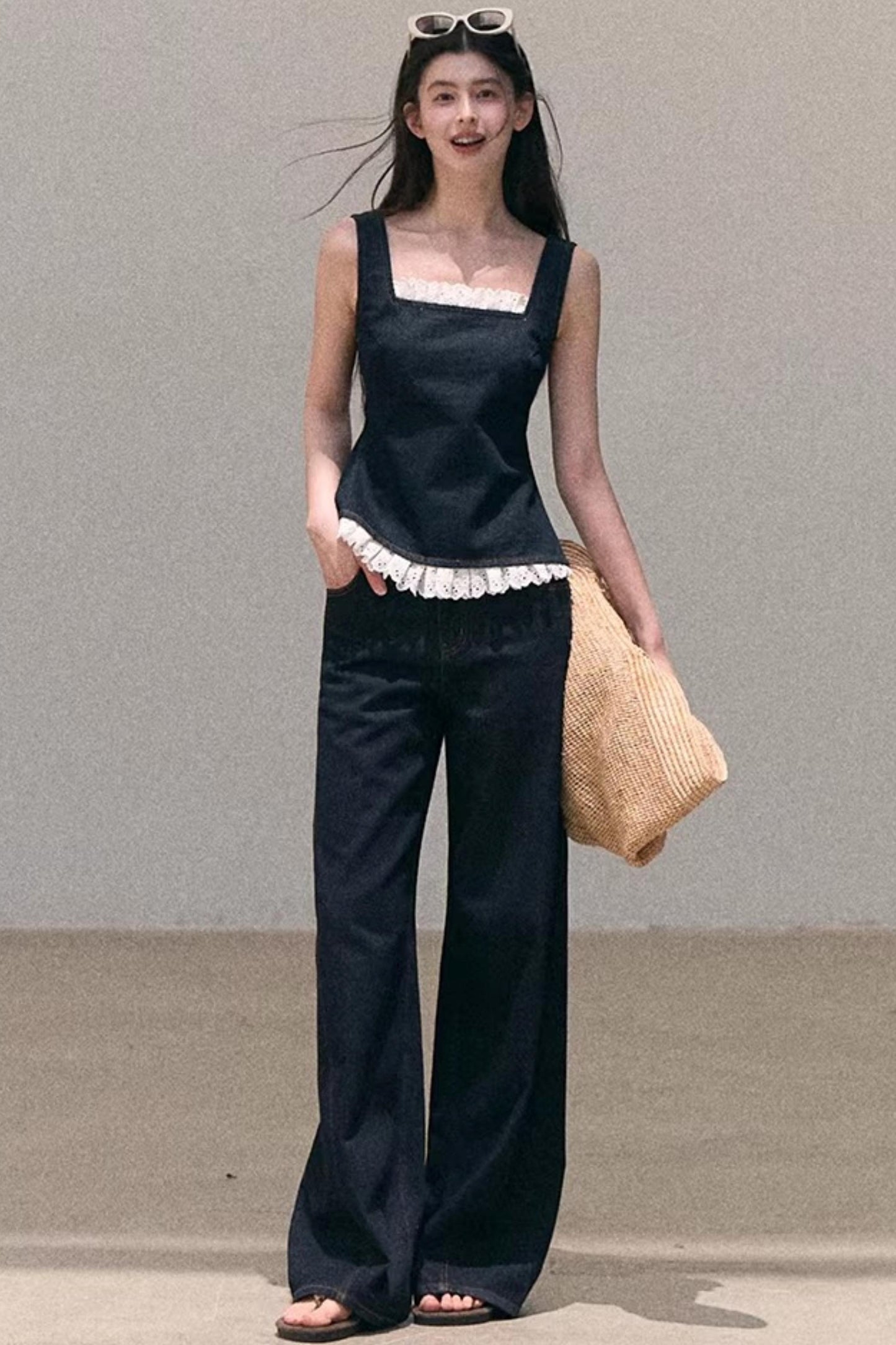 Sun-Kissed Floral Denim Set-Up