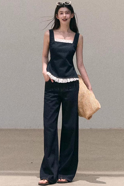 Sun-Kissed Floral Denim Set-Up