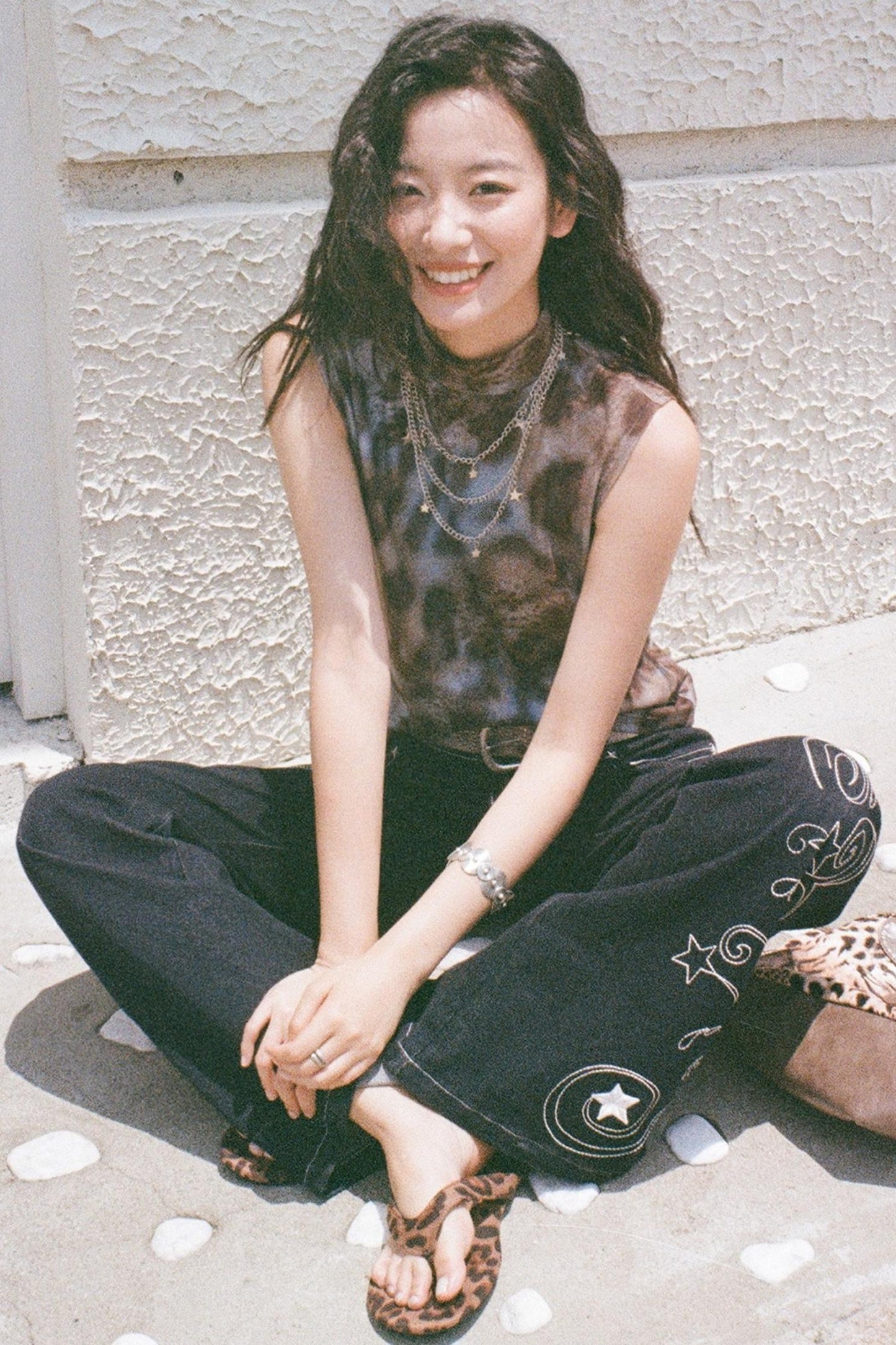 Leopard High Neck Sleeveless Top