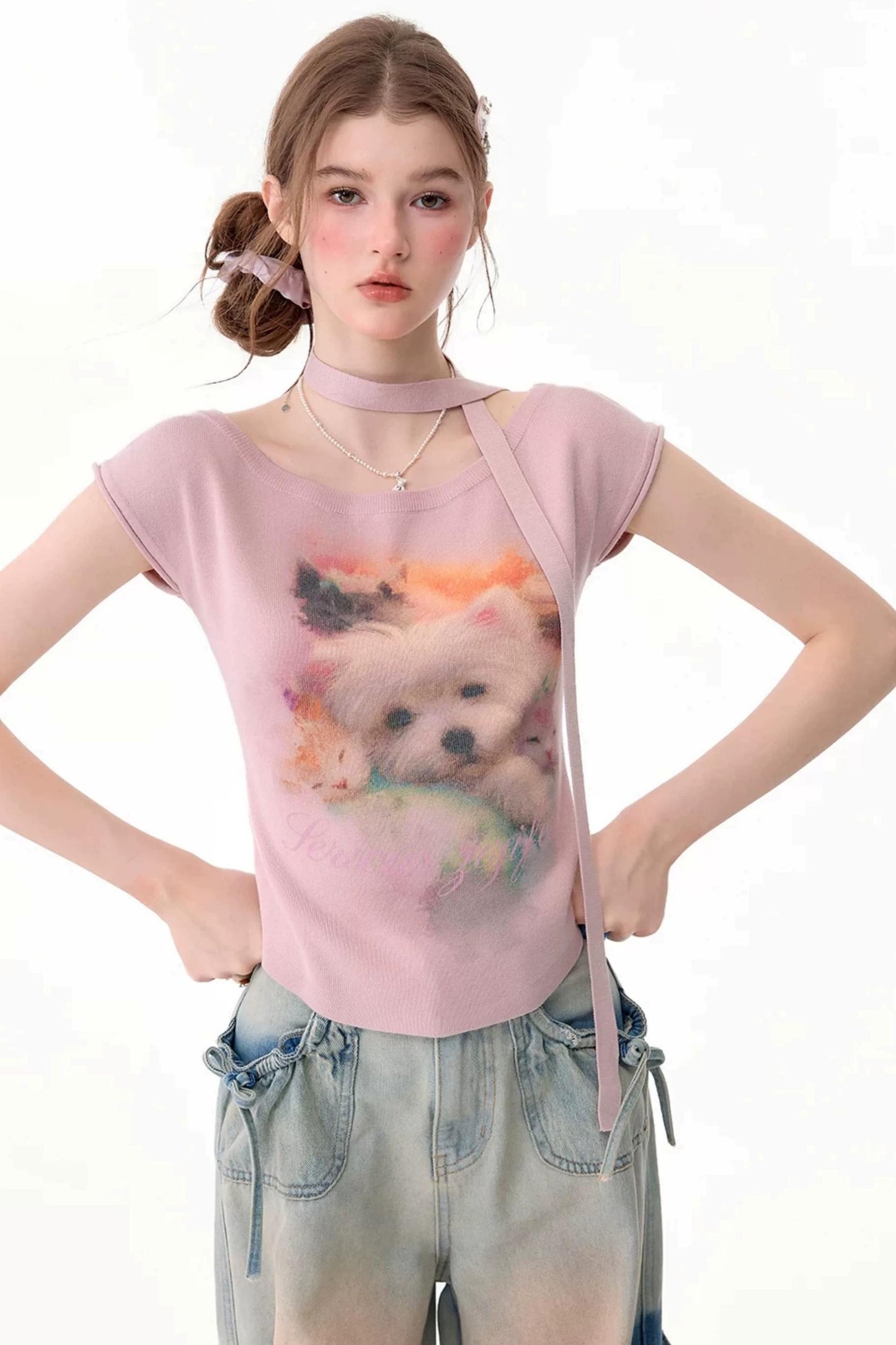 Summer Vintage Slim Fit Knitted T-Shirt