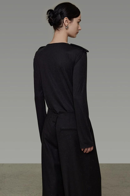 Versatile V-Neck Knit Top