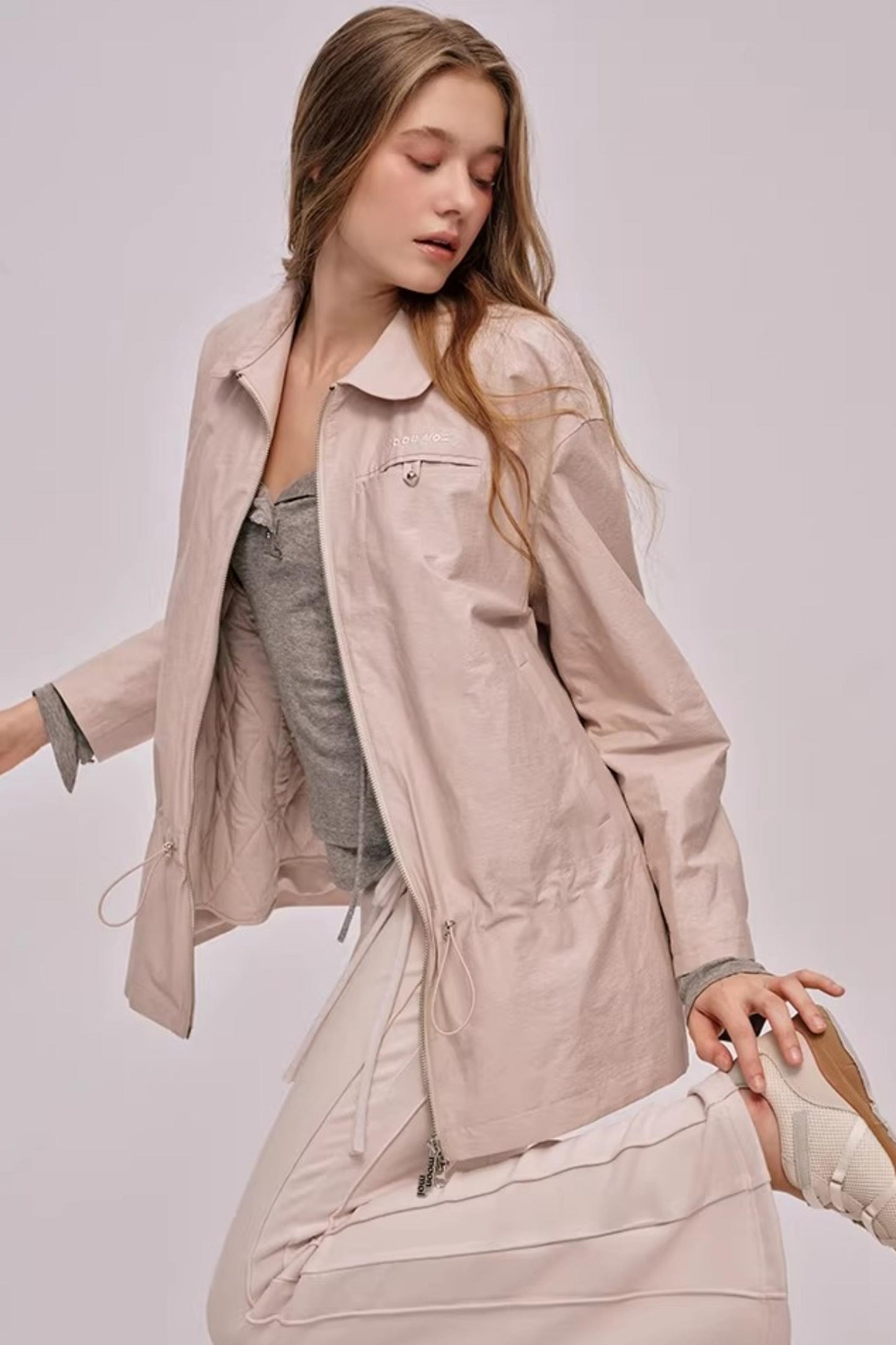 High-Waisted Drawstring Flared Pants