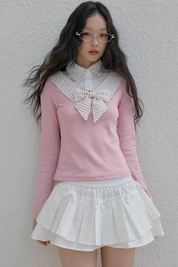 Romantic Layered Knit Top
