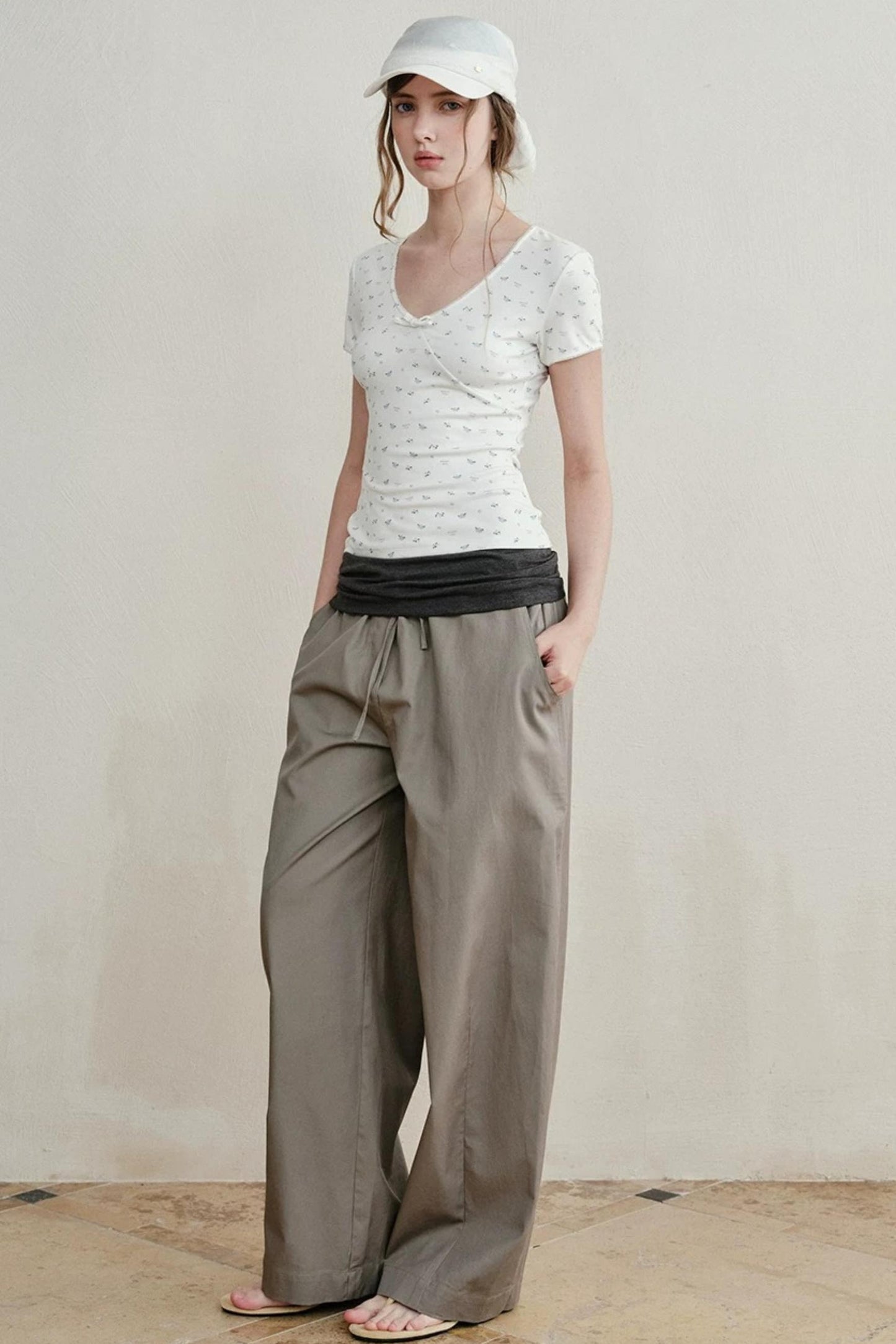 Knitted Elastic Cuffed Pants