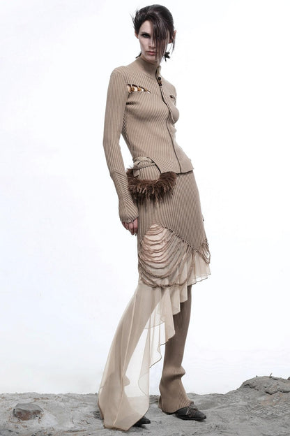 Heart Beaded Sweater Cardigan