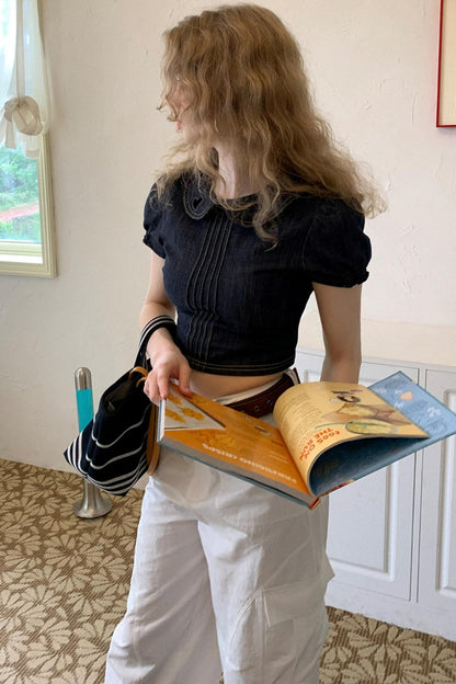 Adventure Doll Collar Denim Shirt