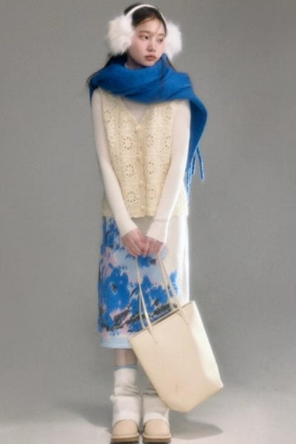 Oil Painting Jacquard Wool Sweater Set-Up