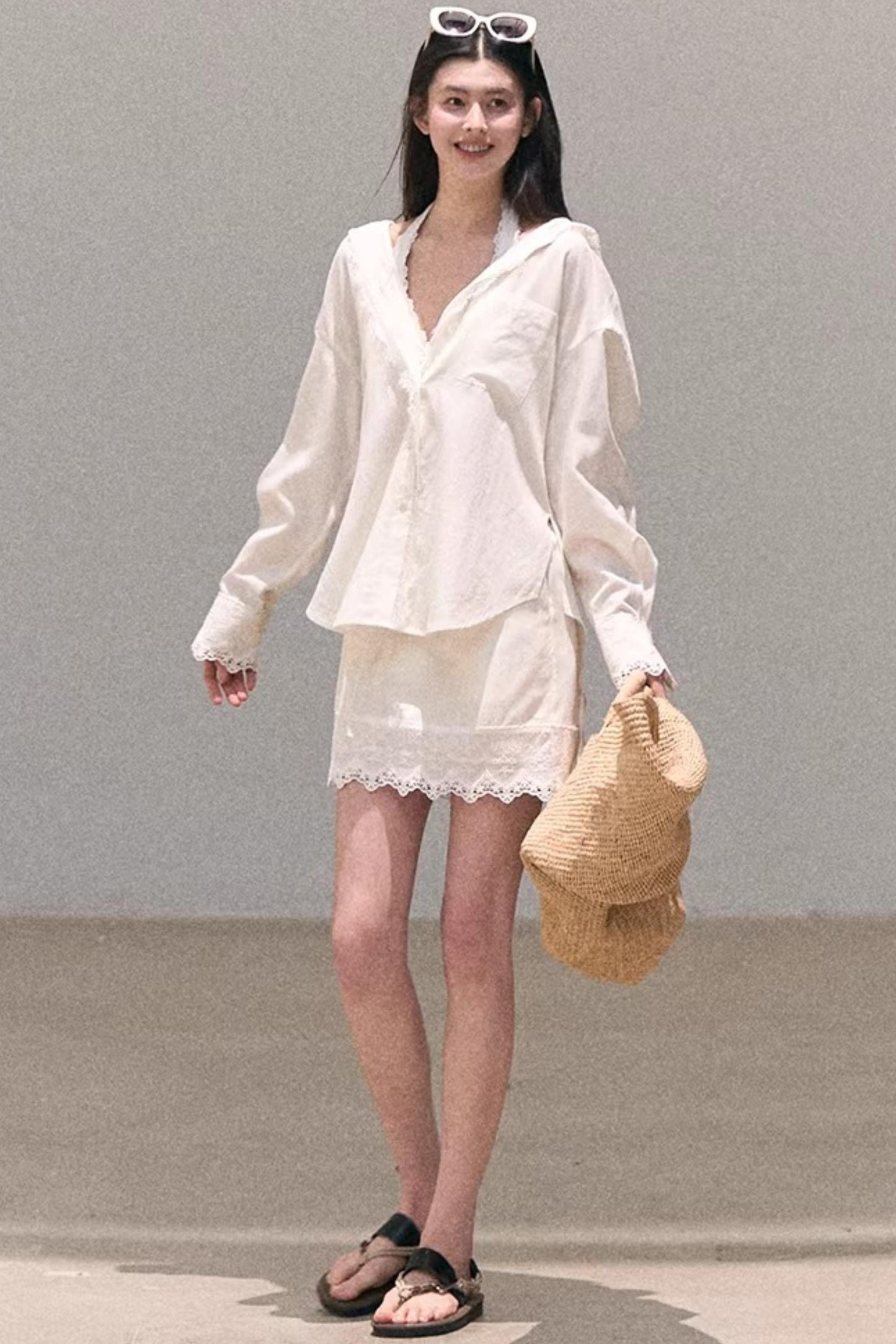 Lace-Trimmed Halter Neck Camisole