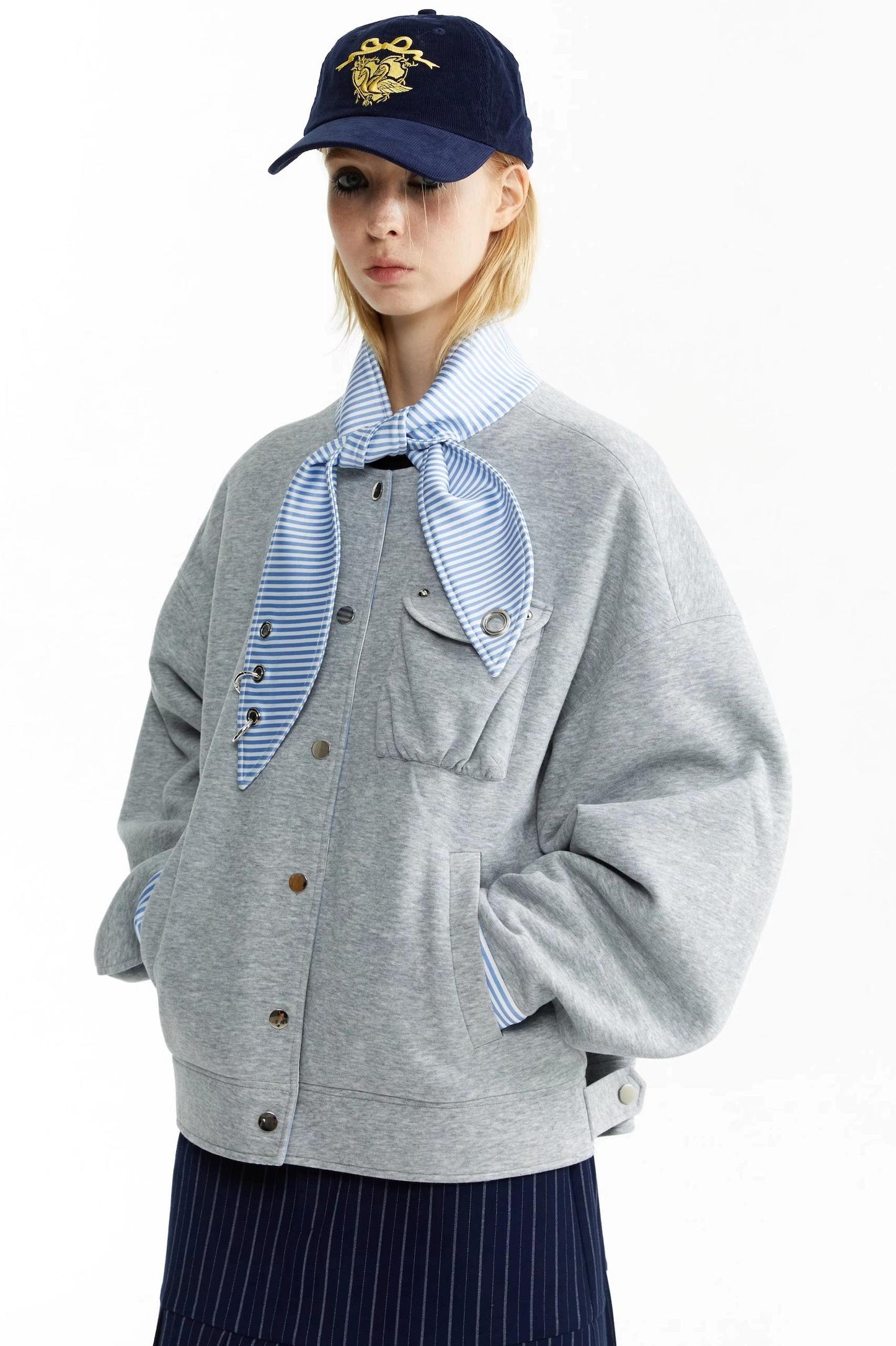 Rabbit Collar Sweatshirt Jacket