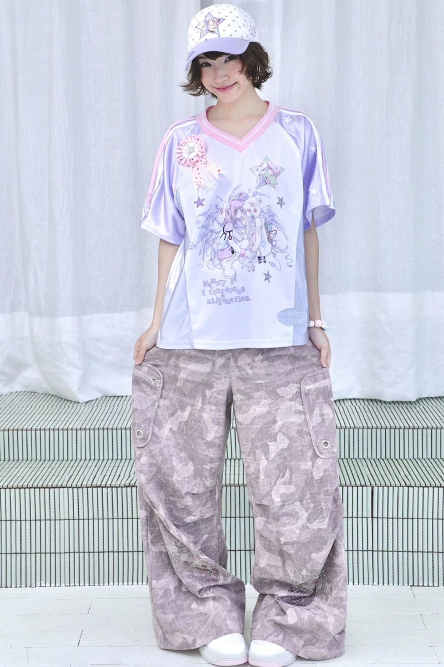 Y2K-Dreamcore-Patchwork-Trikot