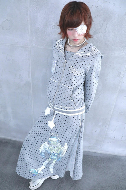 Ancient Gray Polka Dot Skirt