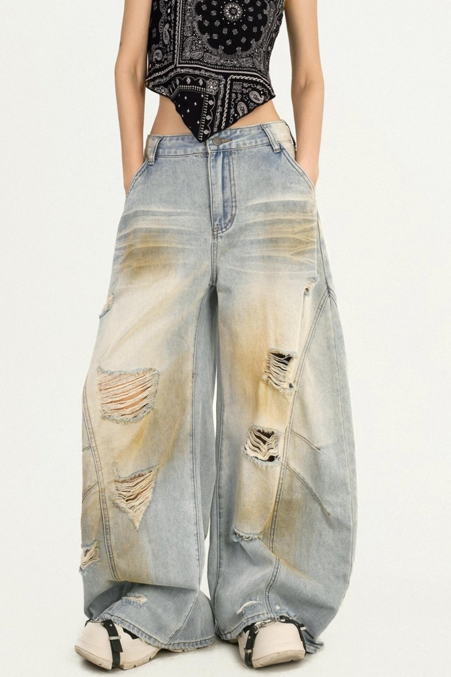 Cool American Punk Loose Jeans