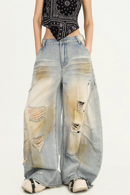 Cool American Punk Loose Jeans