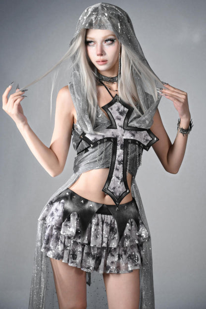 Sequin Chain Corset Top