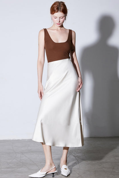 Front and Back High Crater Strip Knit Vest