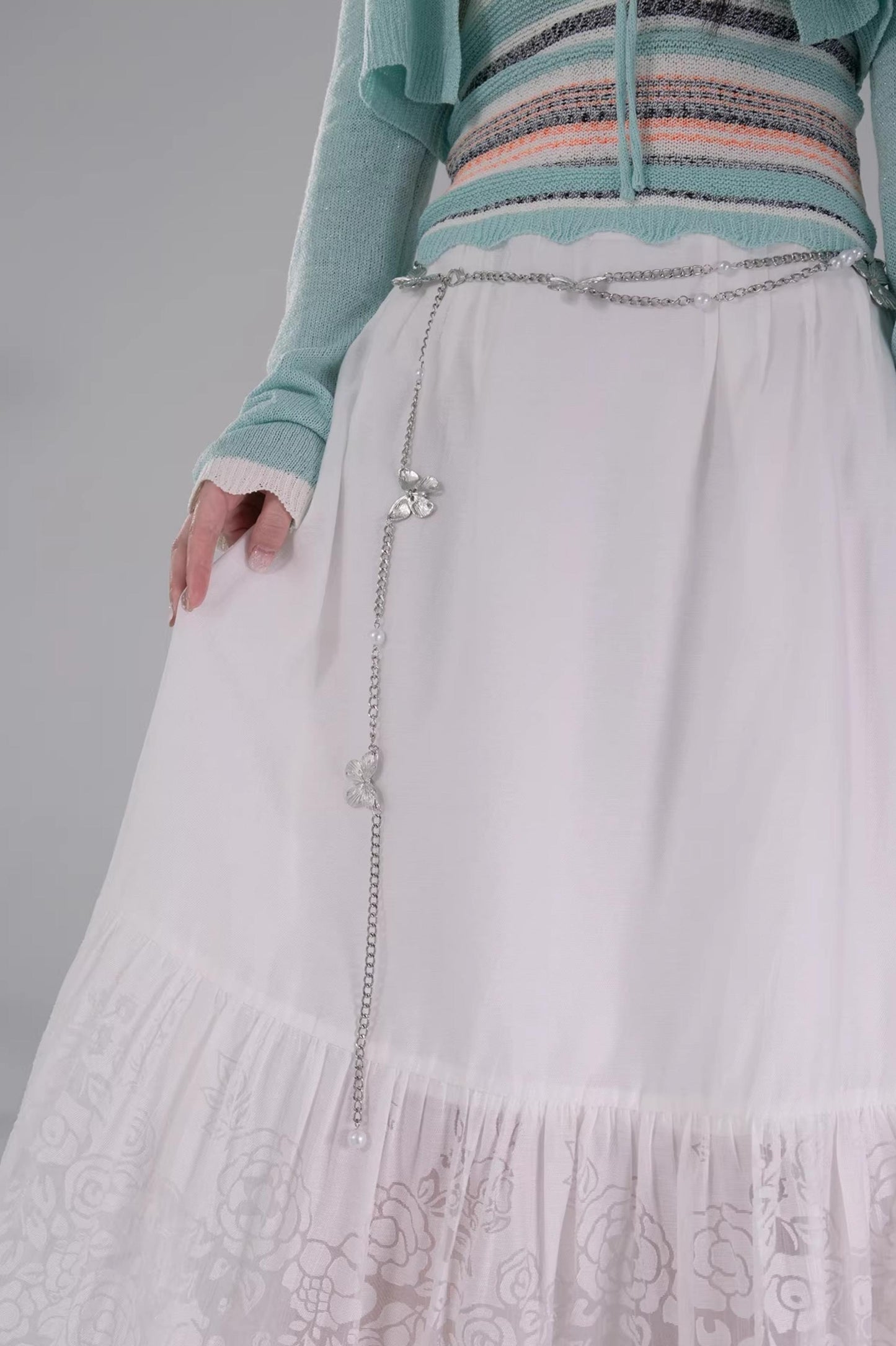 White Mist Gradient Skirt