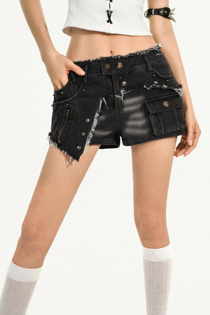 Retro Denim Hot Pants