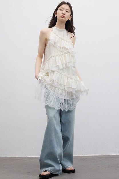 Vintage Light Blue Wide-Leg Jeans