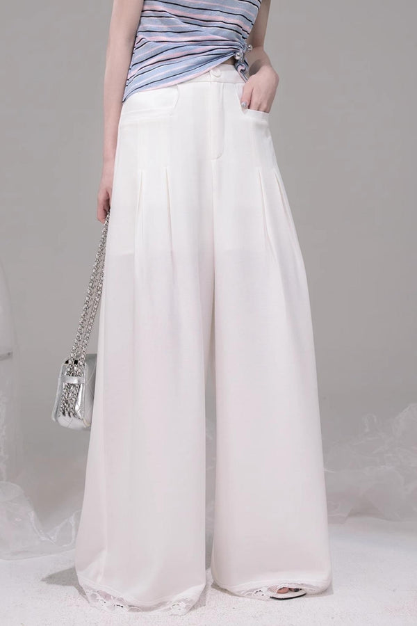 Chic Draped Wide-Leg Pants