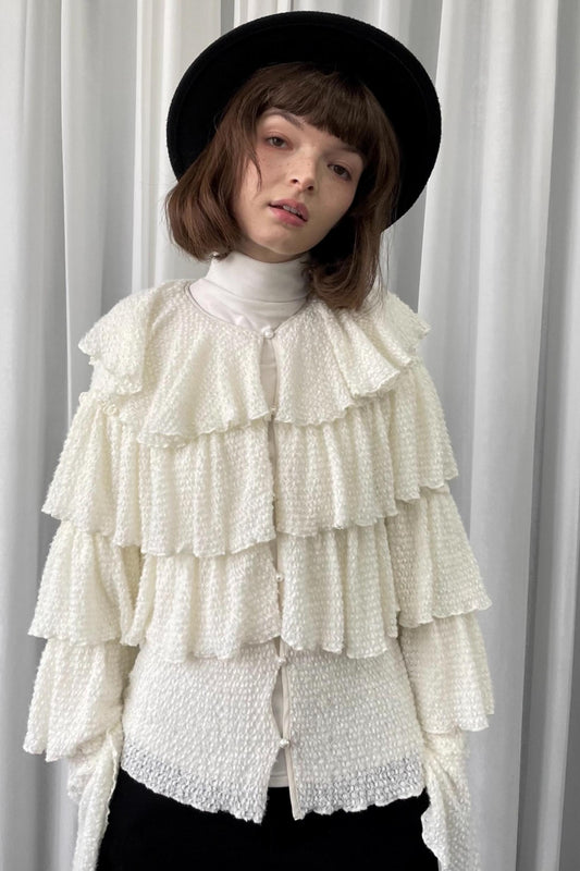 Autumn White Knit Cardigan