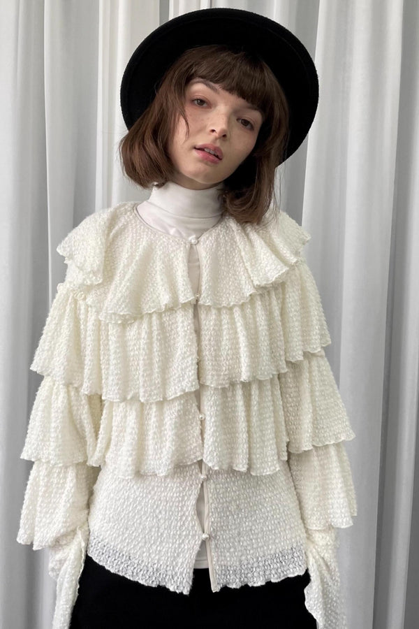 Autumn White Knit Cardigan