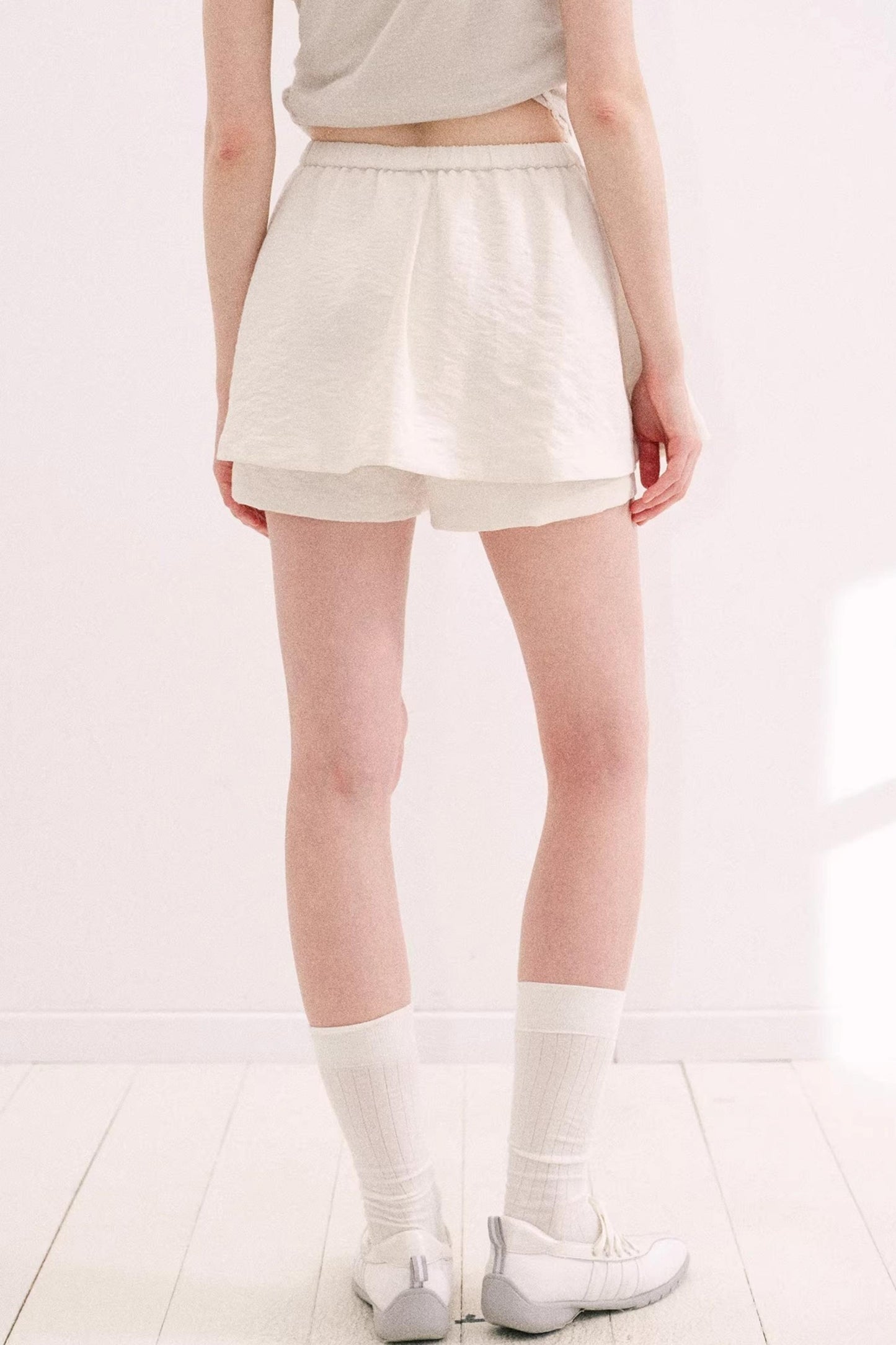 Misty Beige Ballet Pants Skirt