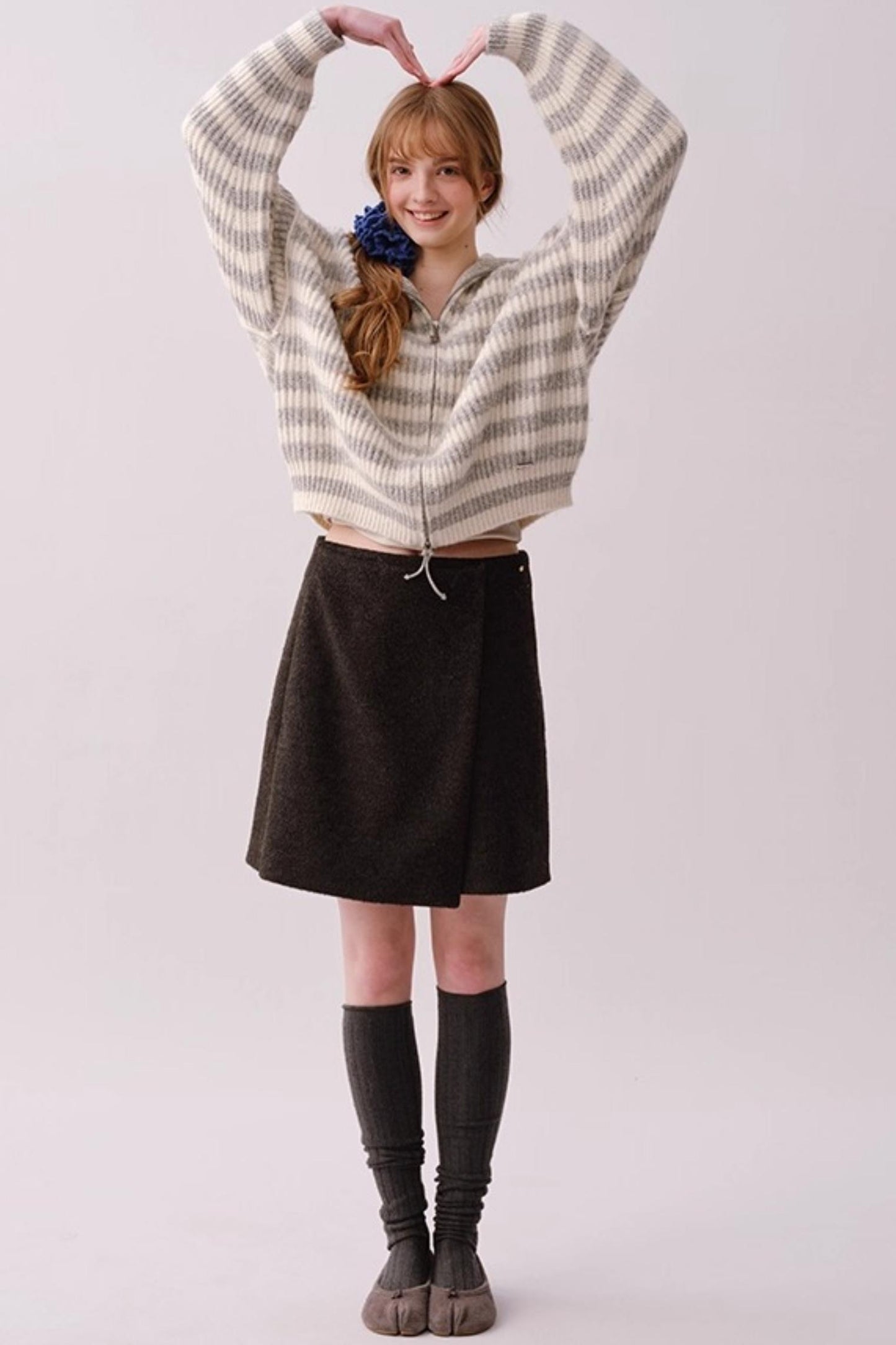 Heavy Wool Diagonal Skirt