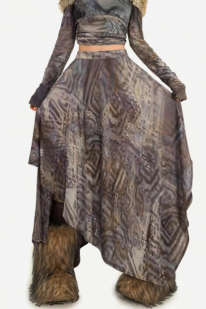 Retro Fur Collar Two-Piece Suit Set