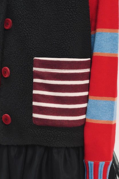 Hand-Painted Cherry Applique Vest Jacket