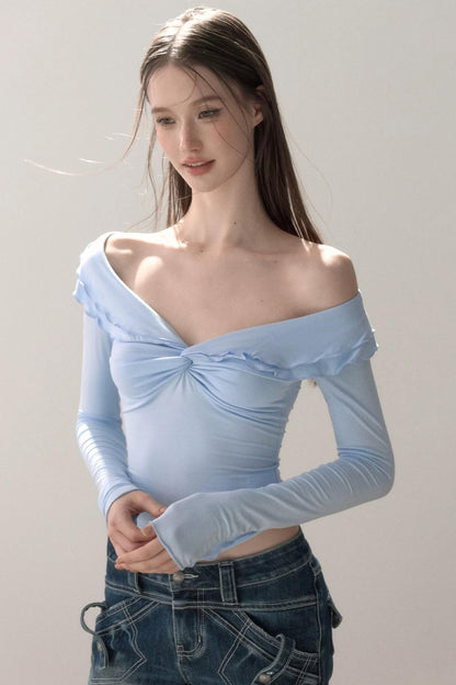 Ruffled One-Shoulder Top