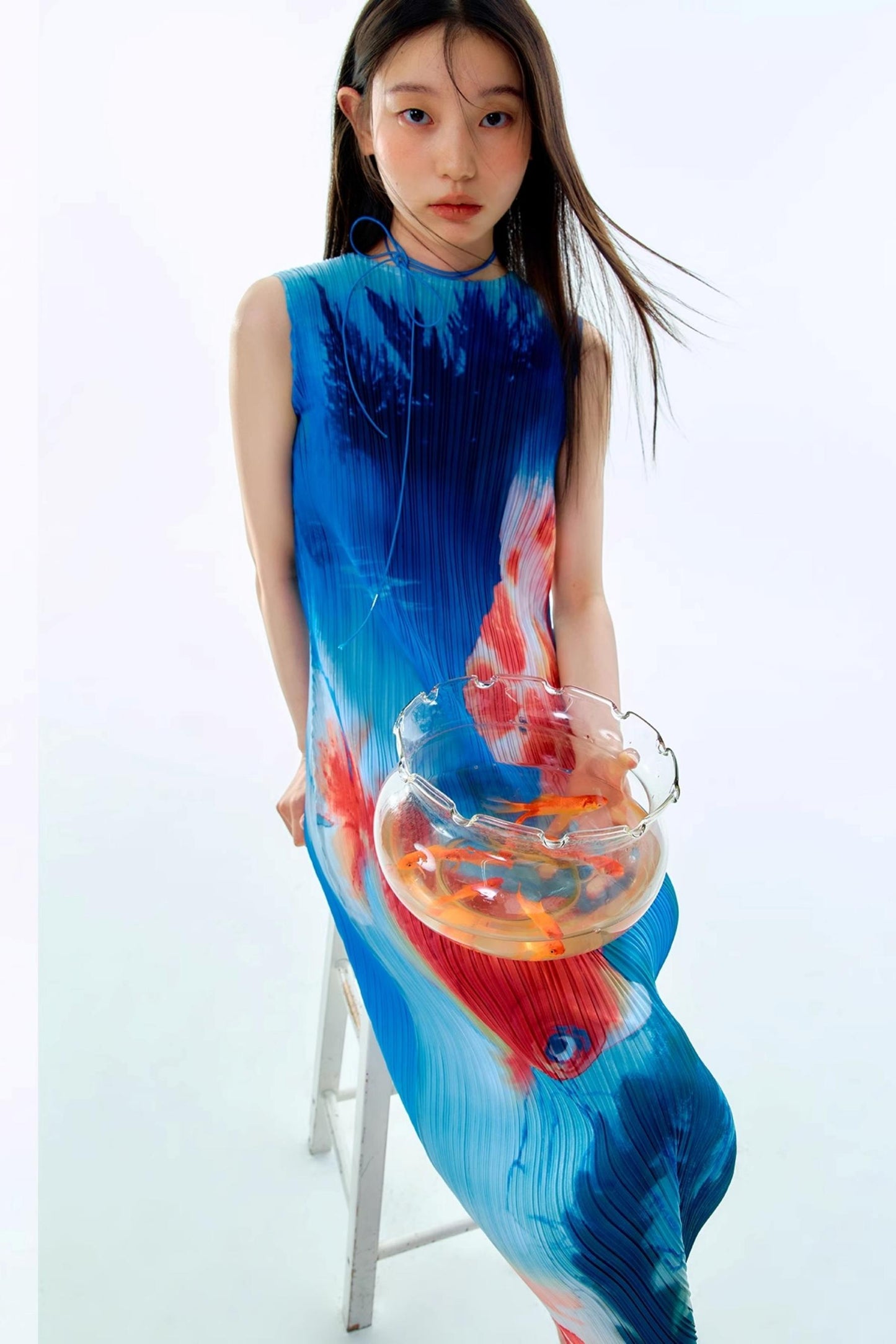 Vintage Goldfish Print Dress