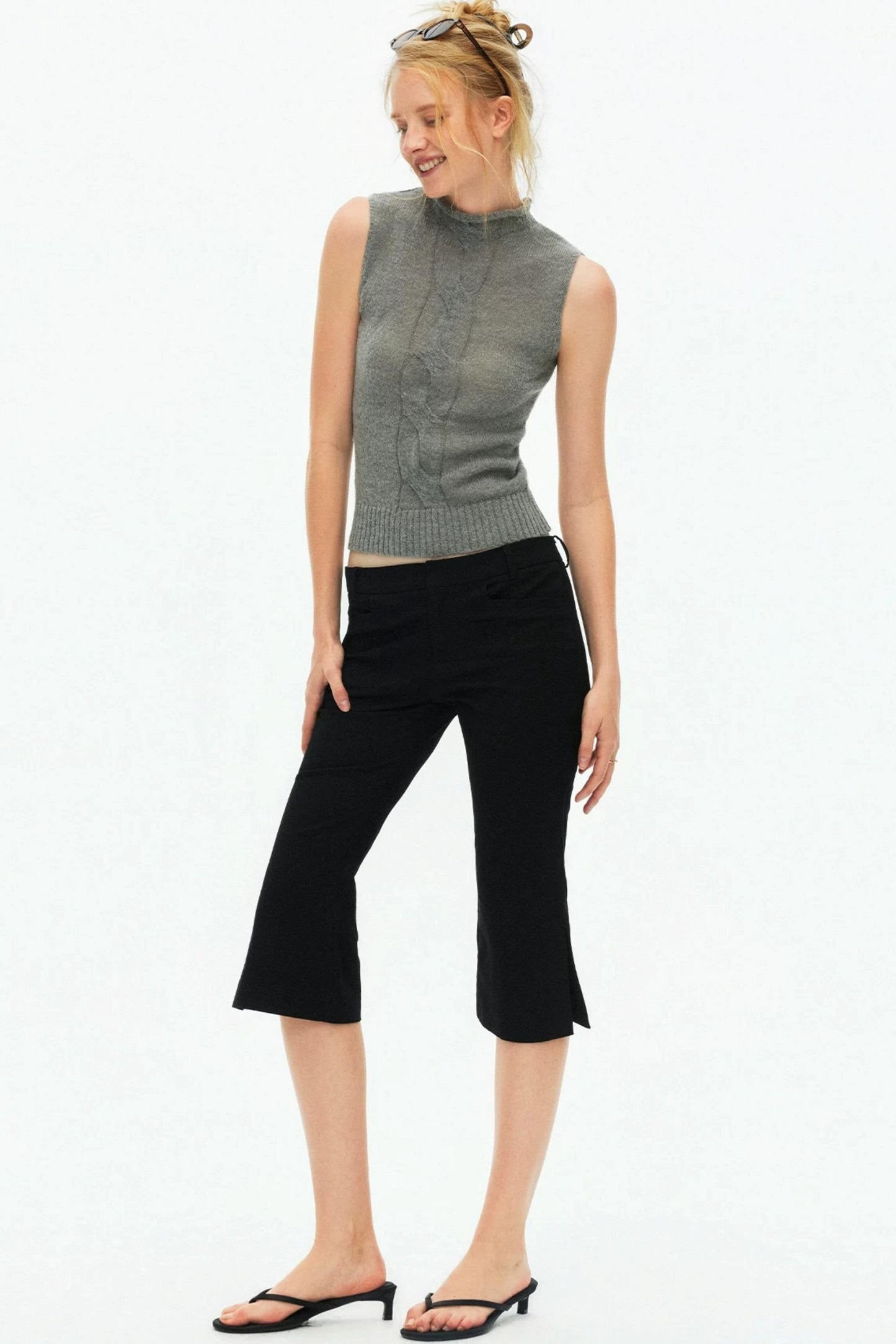 Multi-Color Mohair Knitted Vest