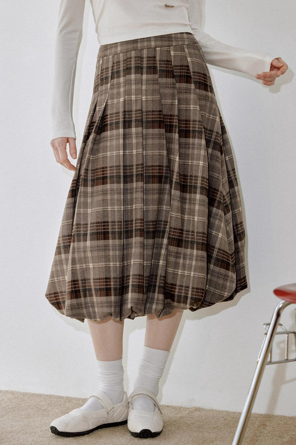 Vintage Pleated Midi Skirt