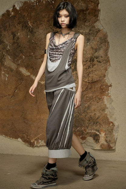 Asymmetrical Retro Sleeveless Vest
