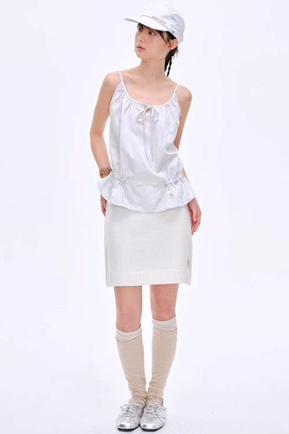 Heartbeat Dialogue Knit Skirt Set-Up