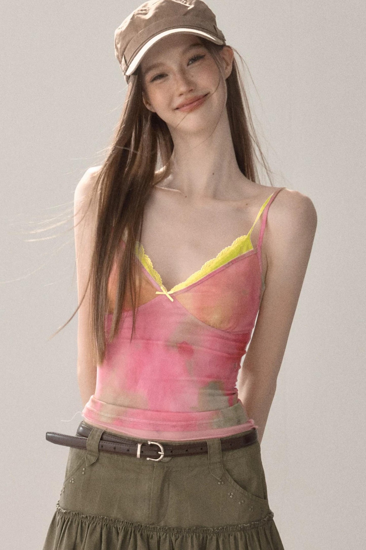 Lace Stitching Camisole Vest