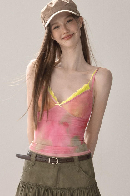 Lace Stitching Camisole Vest