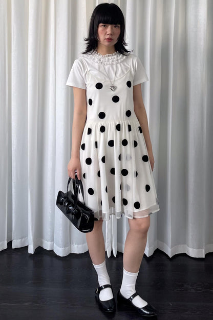 Ruffled Lace Neck T-Shirt