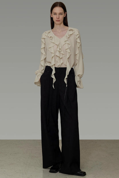 Loose Fit V-Neck Shirt