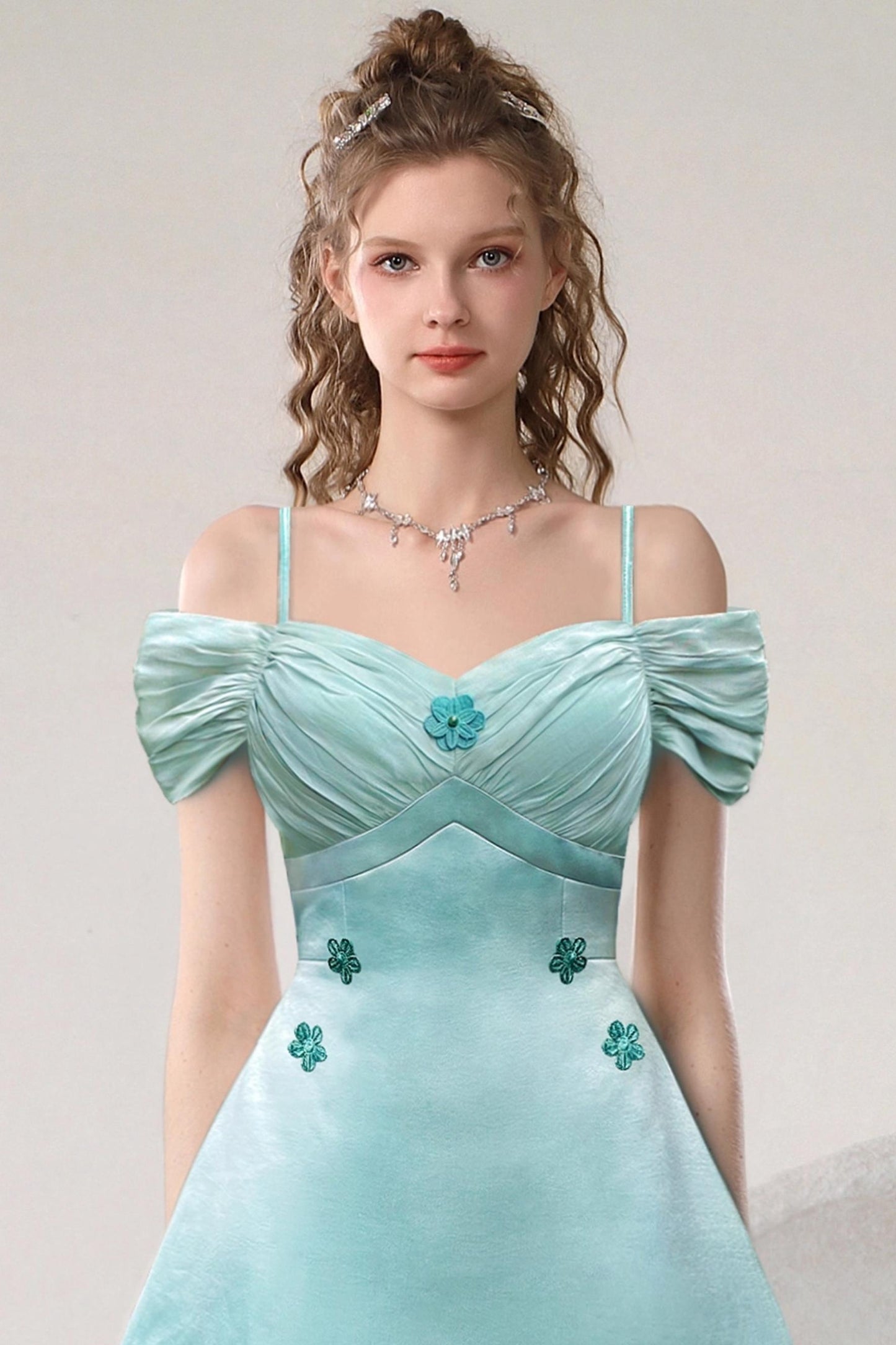 French Blue Flower Fairy Dress