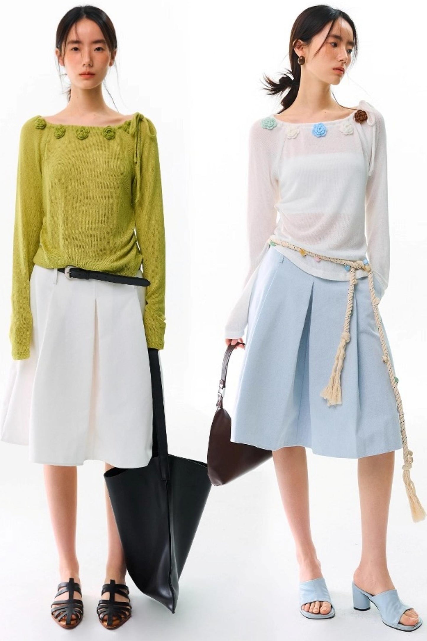 Flower Crochet Knit Top