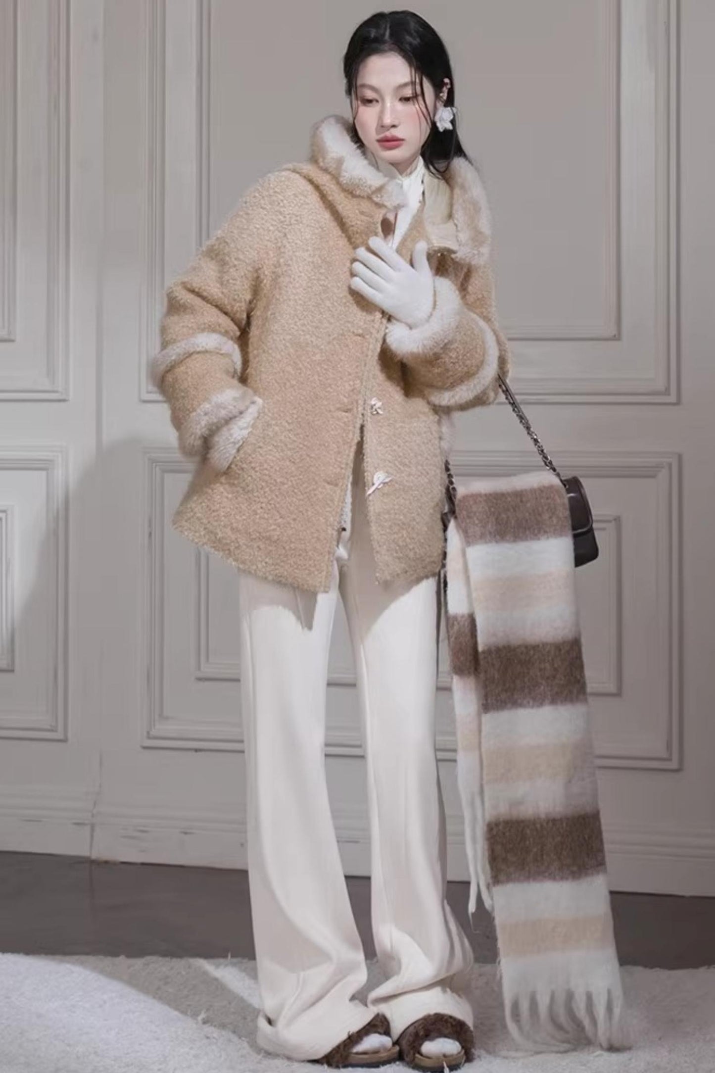 California Sunset Wool Hooded Coat