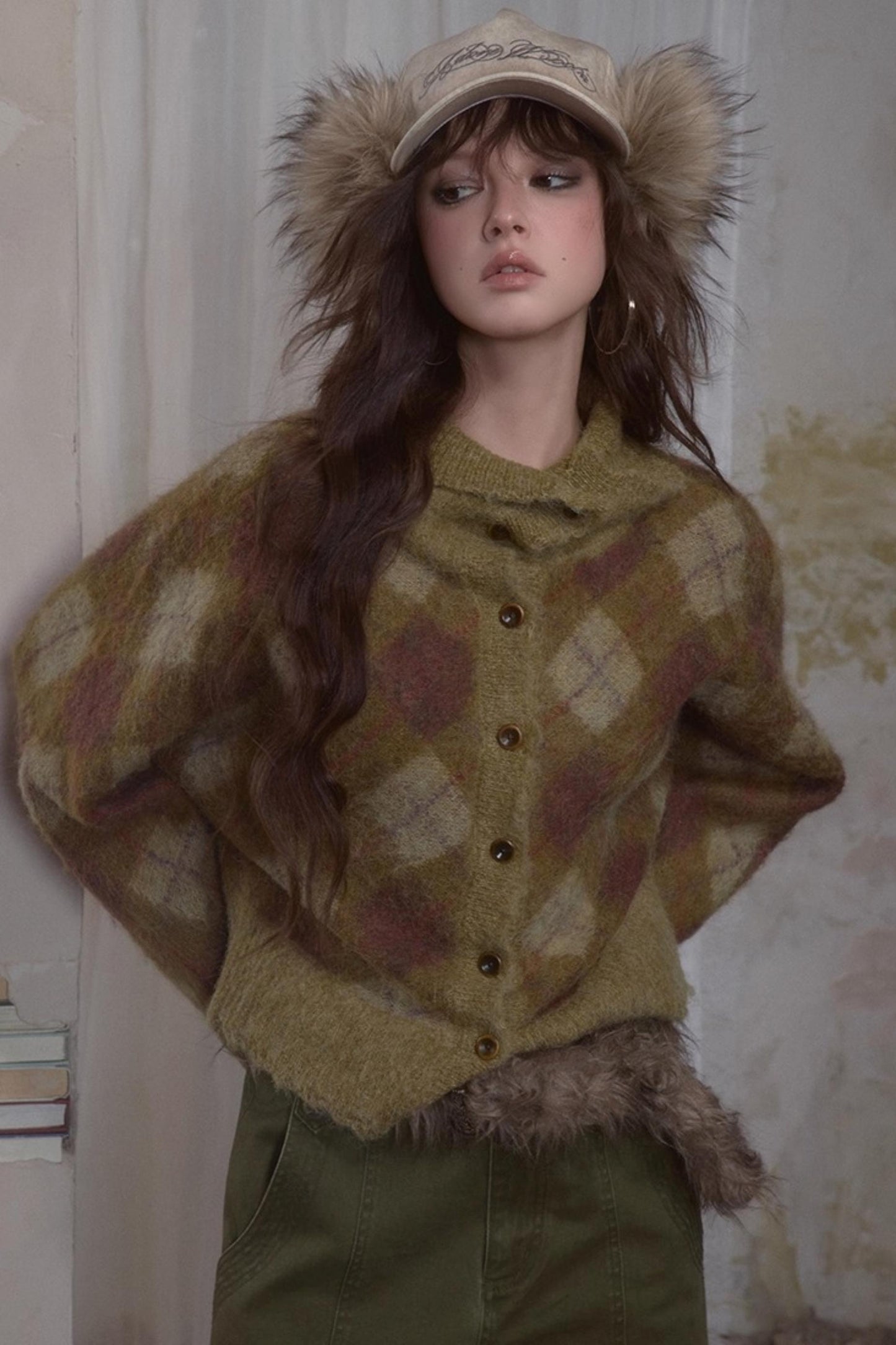 Spicy Loose Plaid Sweater